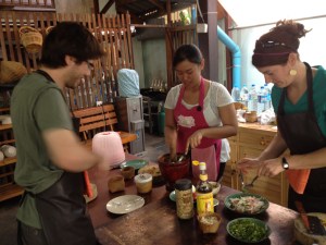 Using the mortar and pestle Using the mortar and pestle